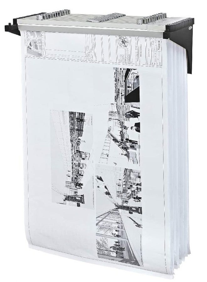 Adir Corp. Adir Blueprint Wall Rack - Blueprint Plans Organizer and Construction Plan Holder - Poster Display and Map Rack for Office and Home (Without Blueprint Clamps) - Image 1